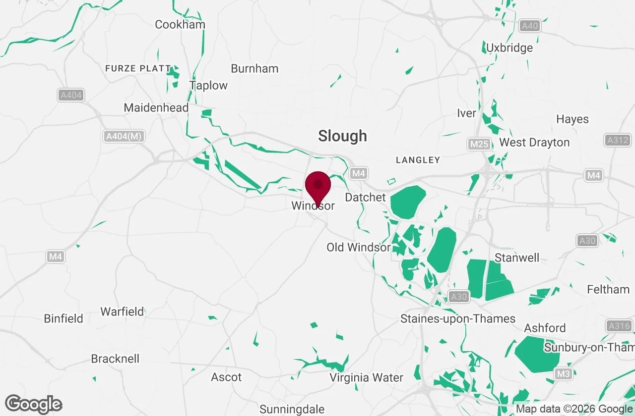 Map showing the location of Judge Law's office in Windsor