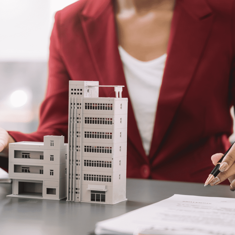 Solicitor at Judge Law reviewing commercial lease with business tenant