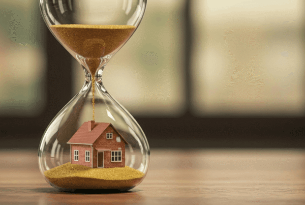 A person looking at a calendar and a house key, representing the anticipation and timeline of a property transaction.